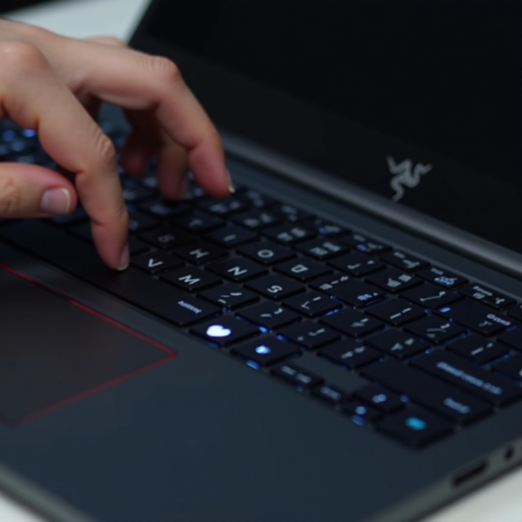 razer laptop keys don't work until you touch them